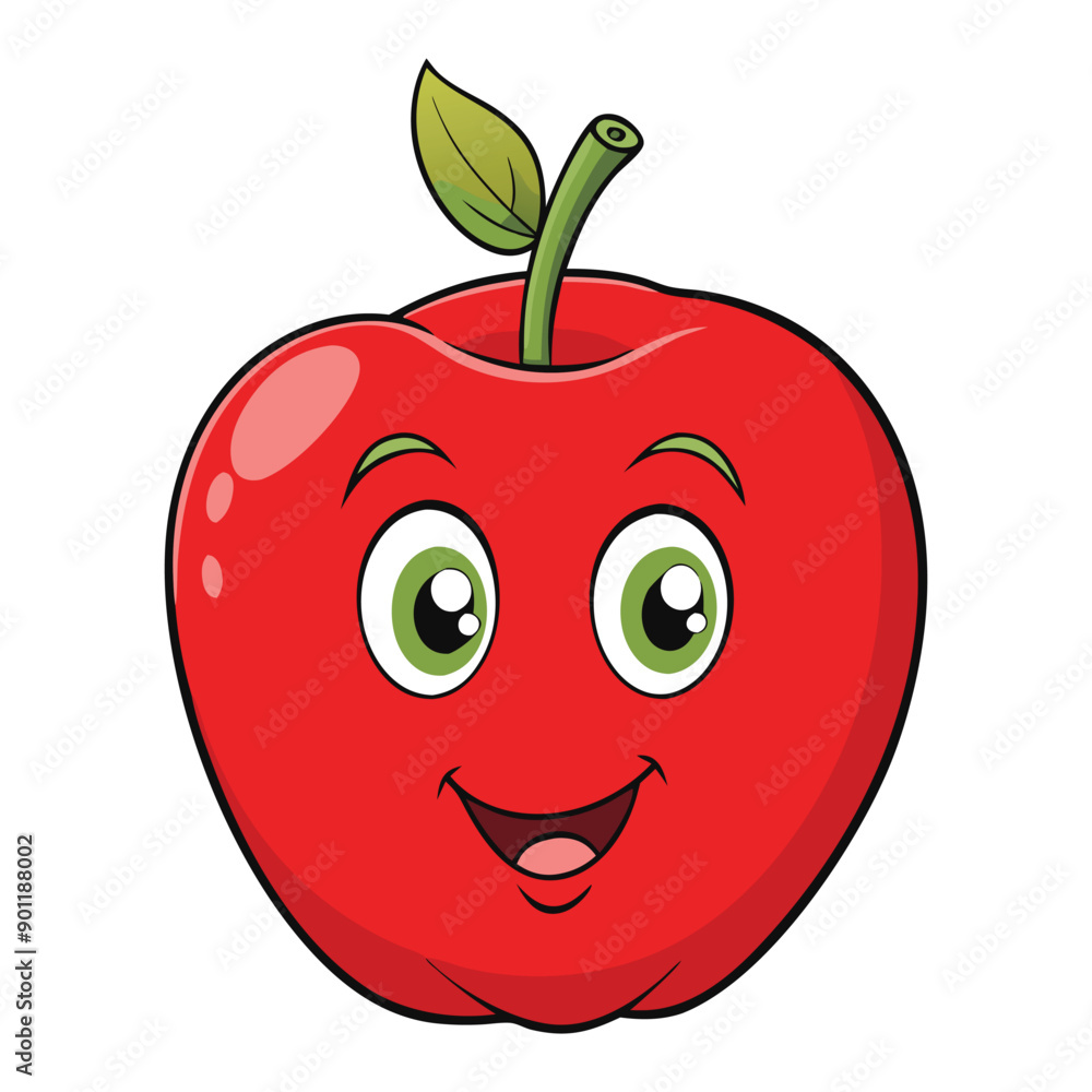 apple icon vector illustration with white background apple icon vector illustration with white background