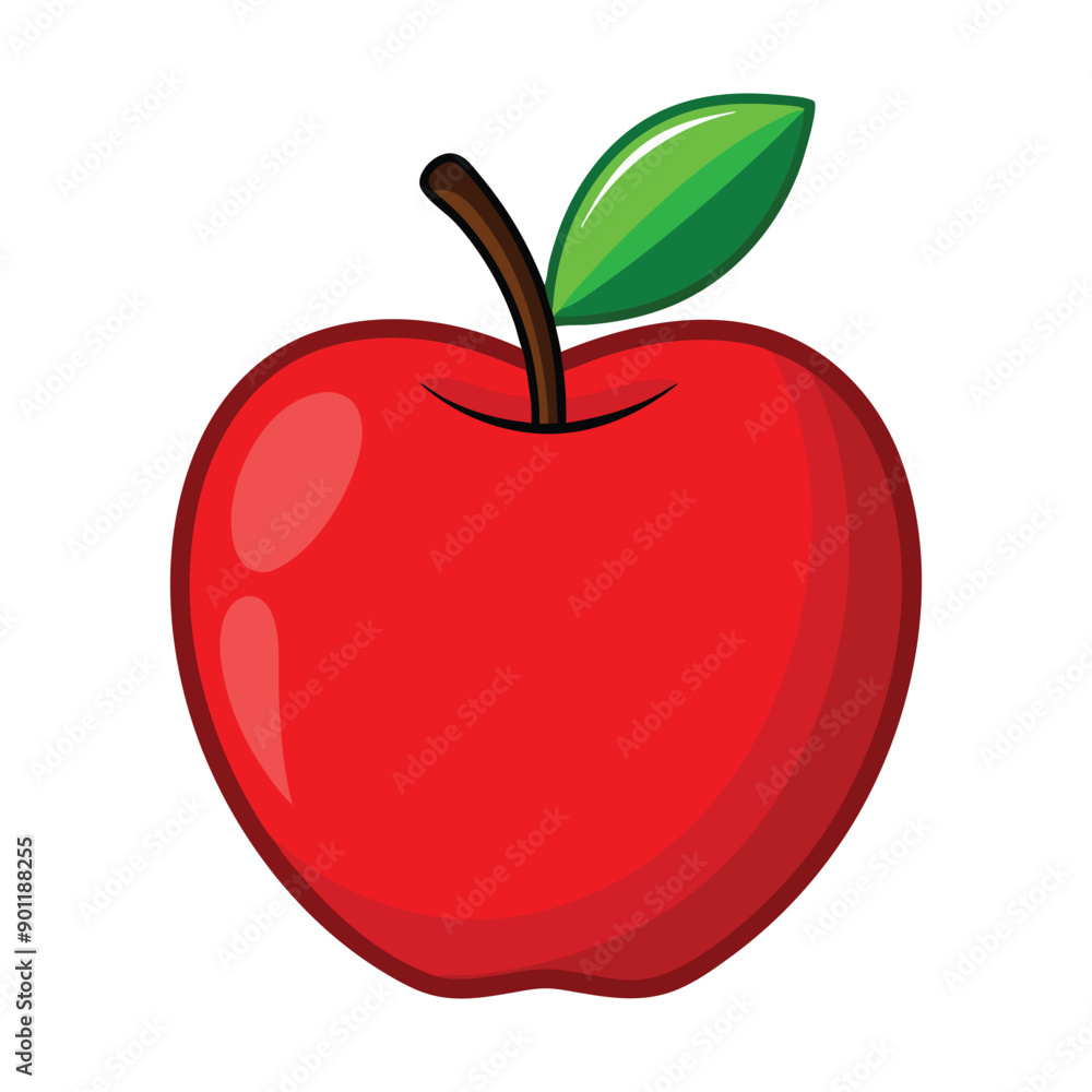 apple icon vector illustration with white background apple icon vector illustration with white background