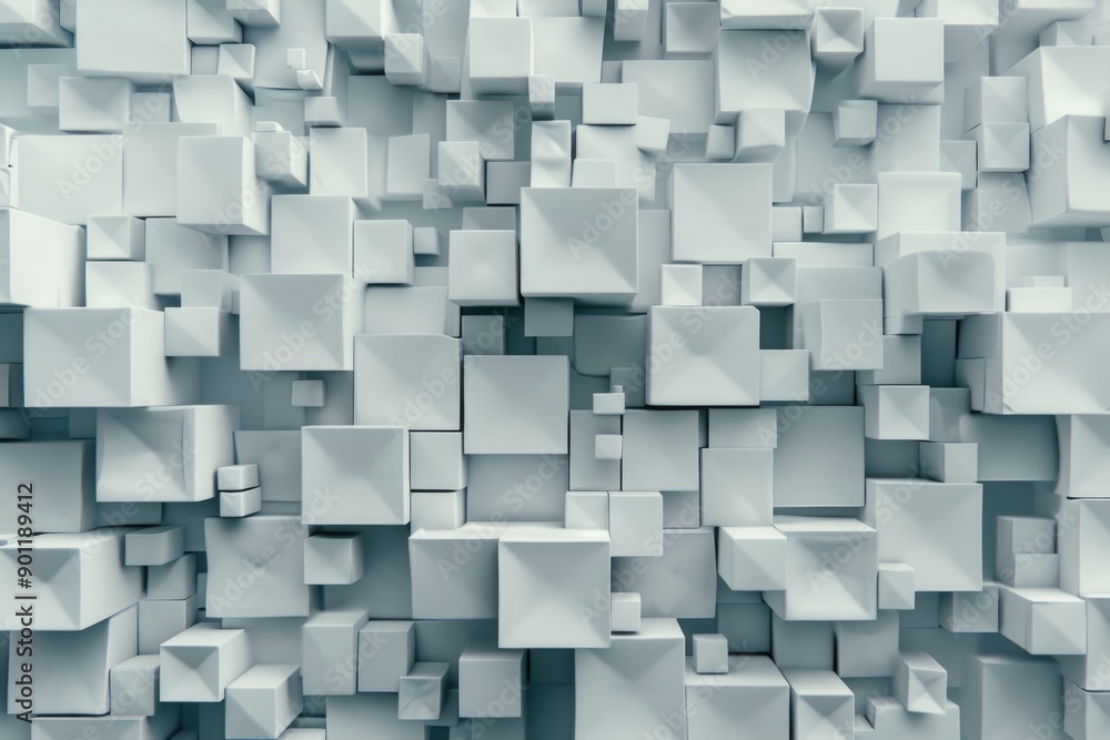 Stacked White Cubes Stacked White Cubes