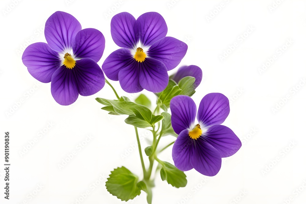 Naklejka premium Canada violet flower on white background, Ai Generated