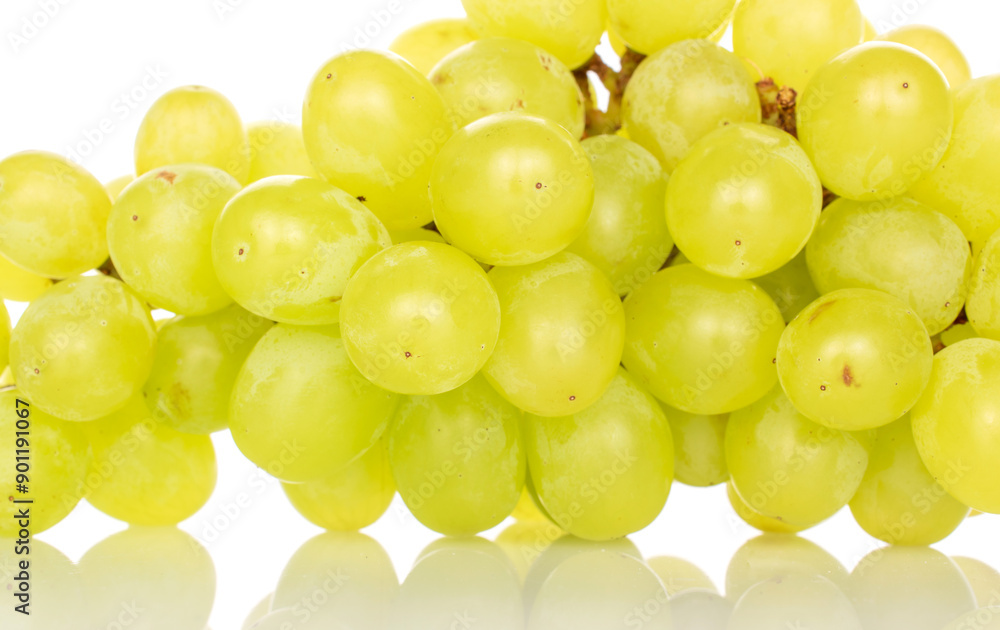 Sweet grapes, macro, isolated on black background. Sweet grapes, macro, isolated on black background.