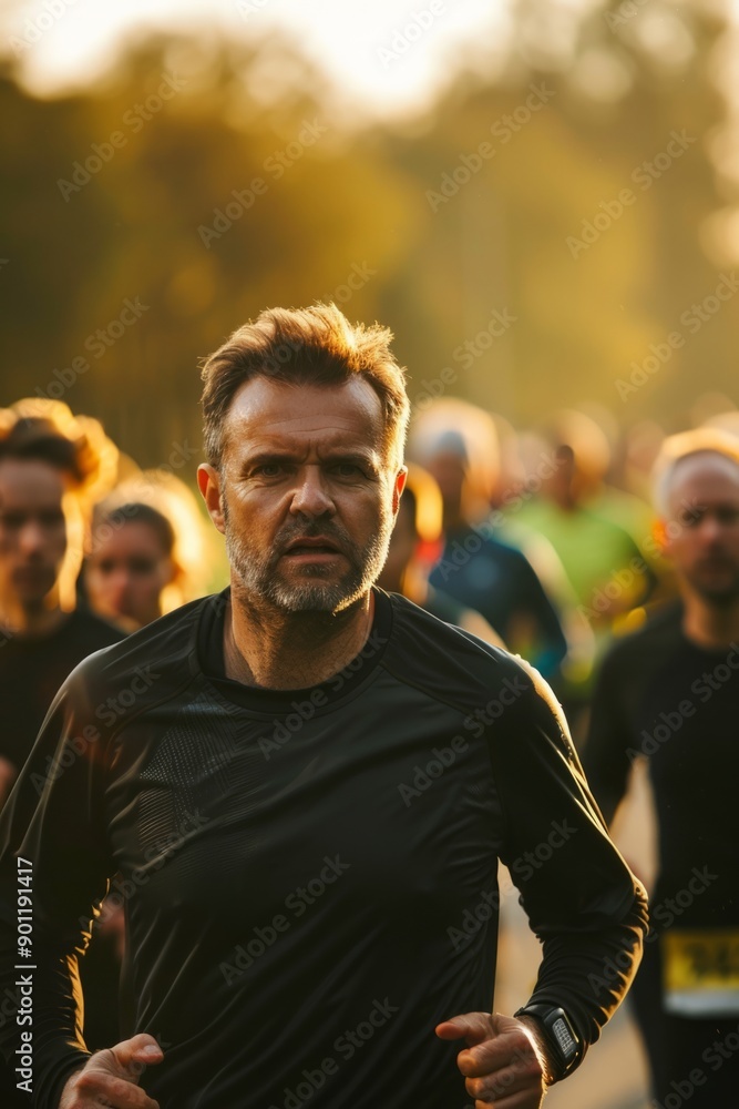 Portrait of a business charity event with a charity run, Generative AI Portrait of a business charity event with a charity run, Generative AI