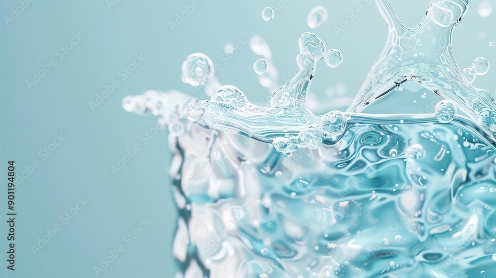 Abstract water wave with bubbles, soft blue and pink colors. Abstract water wave with bubbles, soft blue and pink colors.