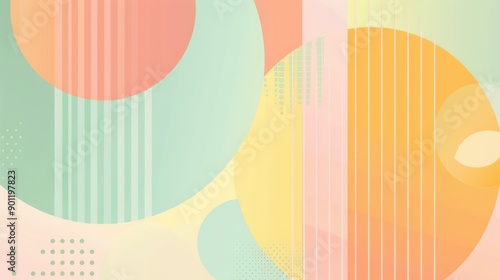 Pastel Geometric Minimalist Background