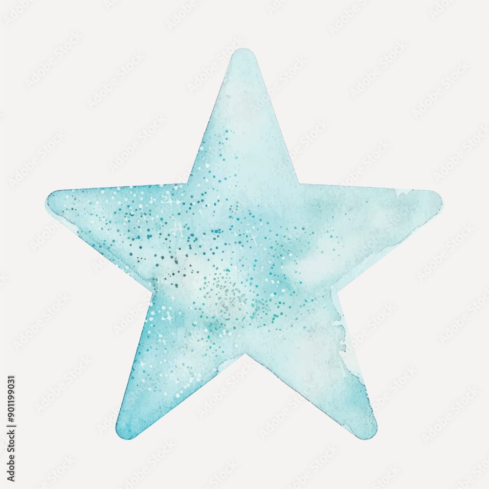 Watercolor star art illustration Watercolor star art illustration
