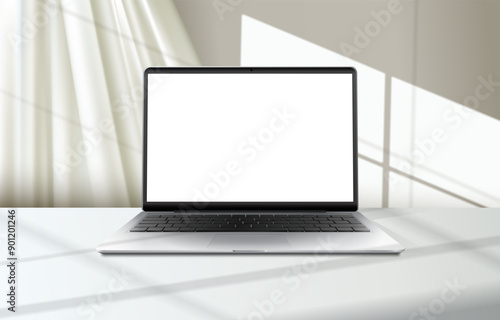 Laptop Mockup With Empty Screen
