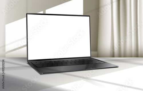 Laptop Mockup With Empty Screen
