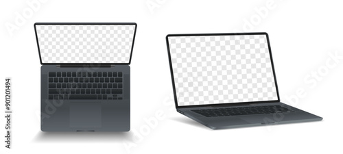 Laptop Mockup With Empty Screen
