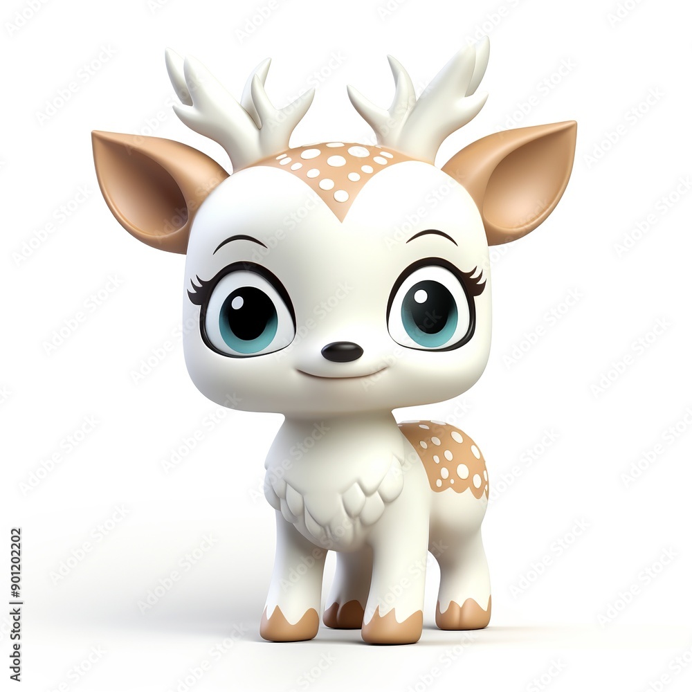 Cute 3d baby deer. AI generated. Cute 3d baby deer. AI generated.