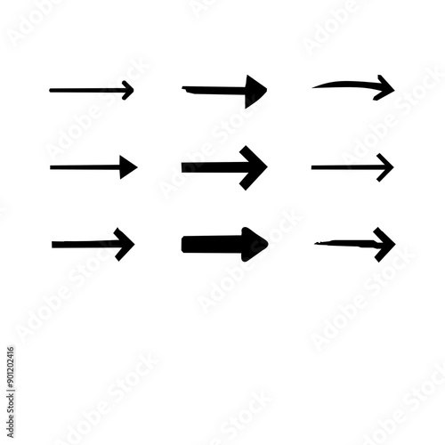 set of arrows icon Victor illustration with white background 