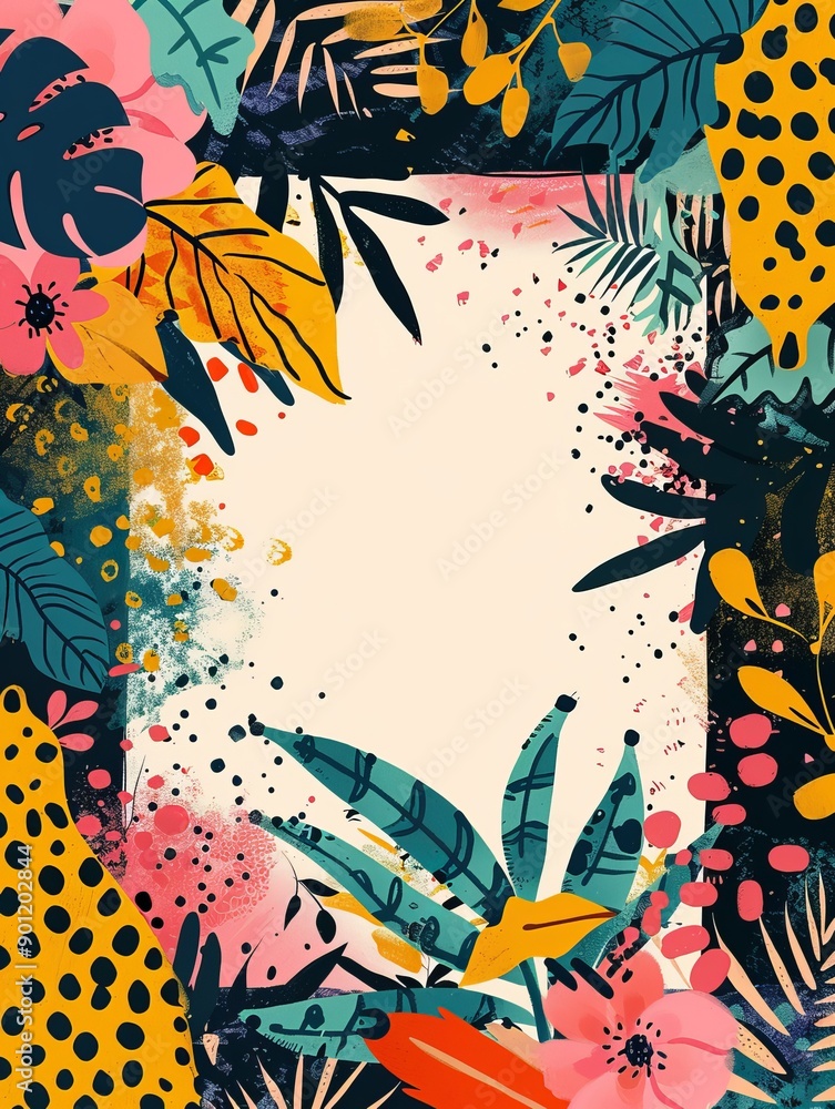 Jungle concept invitation template Jungle concept invitation template