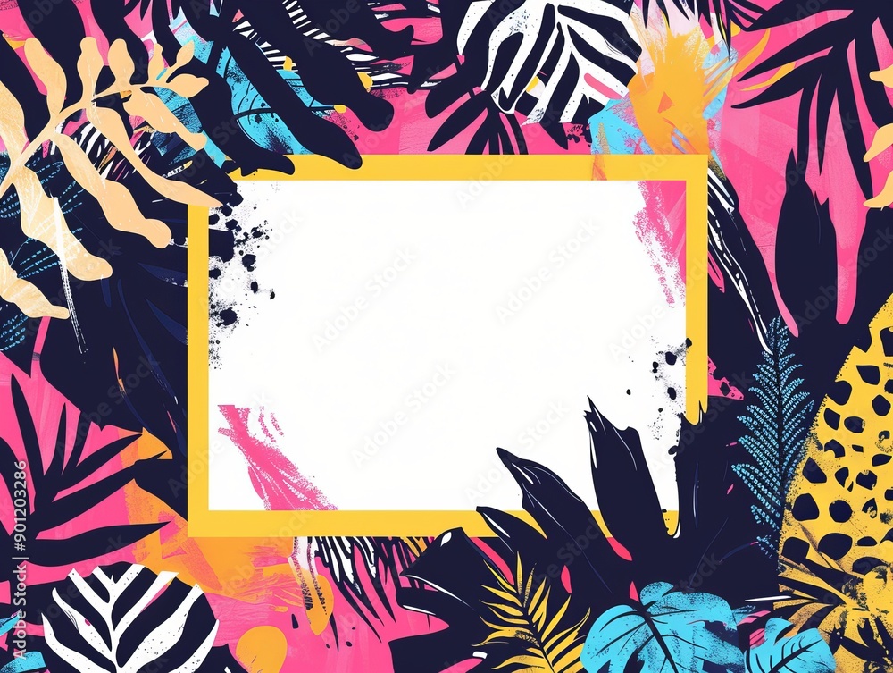 Jungle concept invitation template Jungle concept invitation template