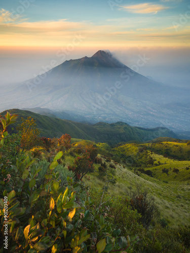 The great Merapi Volcano in Java Island, indonesia.