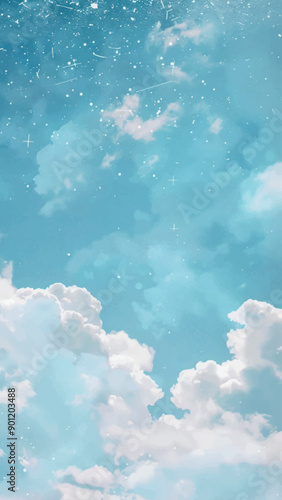 Serene dreamy sky clouds