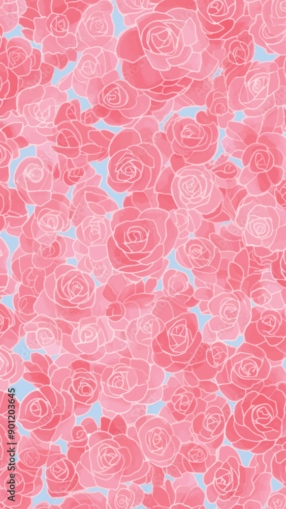 Elegant pink floral pattern Elegant pink floral pattern