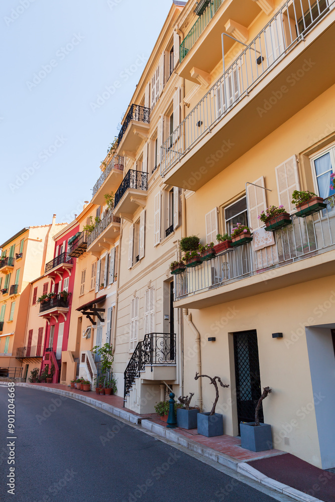 Monte Carlo, Monaco. Street view photo taken on a sunny day Monte Carlo, Monaco. Street view photo taken on a sunny day