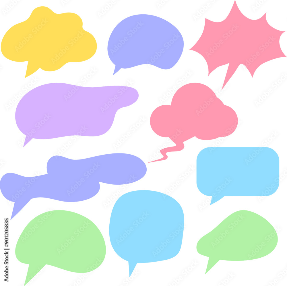 Colourful Collection of colorful speech bubbles Colourful Collection of colorful speech bubbles