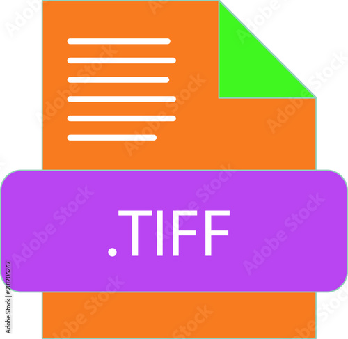 TIFF File extension icon fill and bebes writting