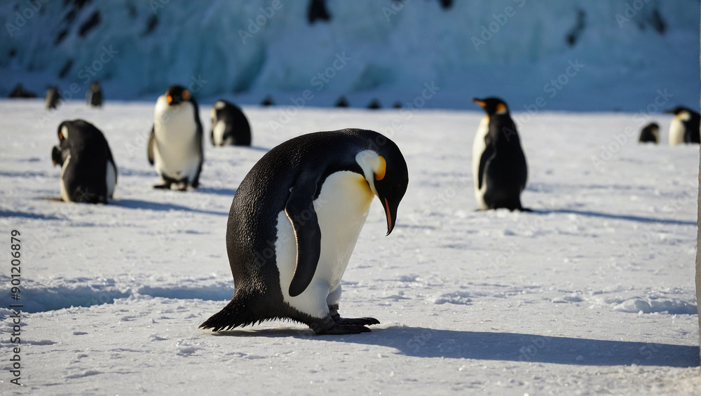 Obraz premium penguin on the rocks