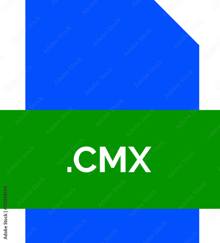 CMX   File extension icon fill crisp corners with symbol