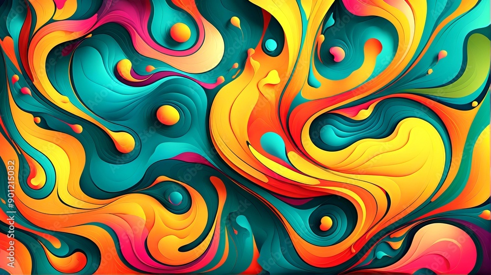 Illustration of an abstract nature-inspired design with swirling, organic shapes and vibrant hues. Abstract Art Style. Background. 13 Illustration of an abstract nature-inspired design with swirling, organic shapes and vibrant hues. Abstract Art Style. Background. 13