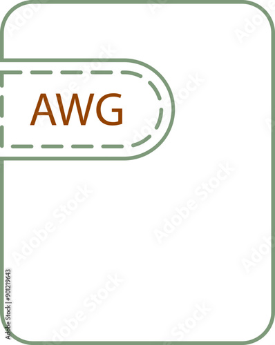 AWG File icon thick black outline photo