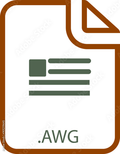 AWG File icon with symbols photo