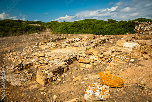 Early Christian Basilica, Archaeological site, Sa Nitja. Cape Cavalleria Menorca. Balearic Islands. Spain. photo