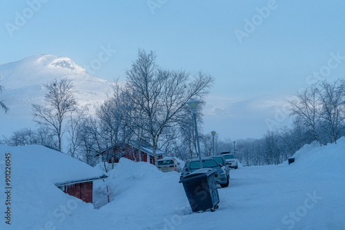 Wallpaper Mural Winter Landscape in Kilpisjarvi, Enontekio municipality, Finnish Lapland Torontodigital.ca