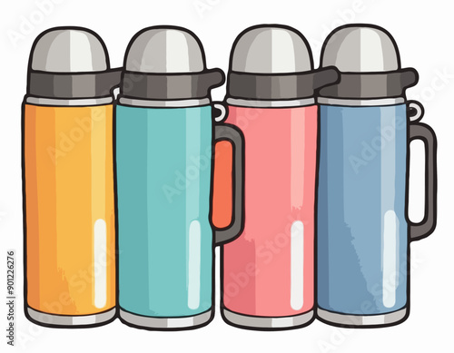 Thermal flask icon clipart avatar logotype isolated vector illustration
