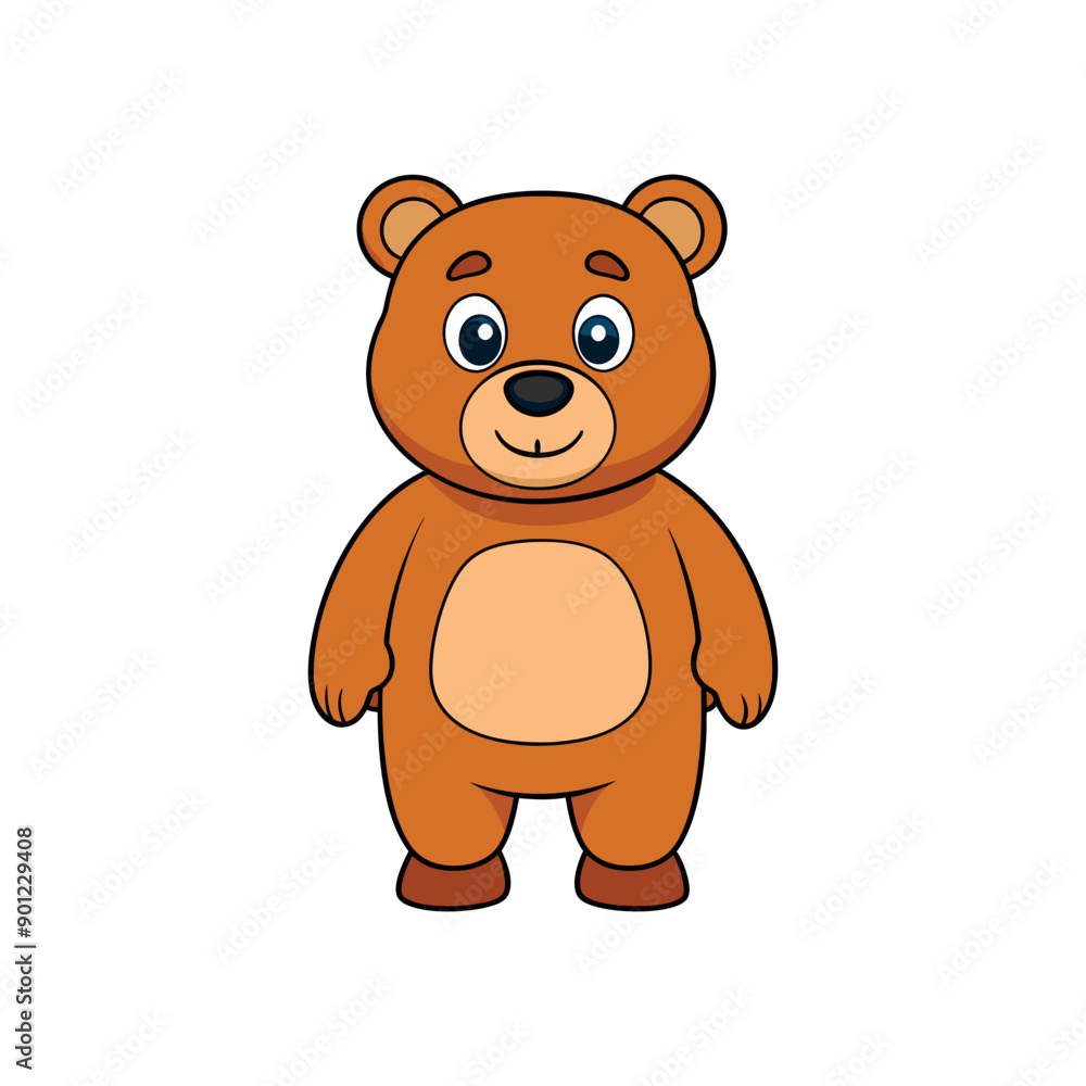 Vector cartoon Bear Clipart illustration On a White Background Vector cartoon Bear Clipart illustration On a White Background