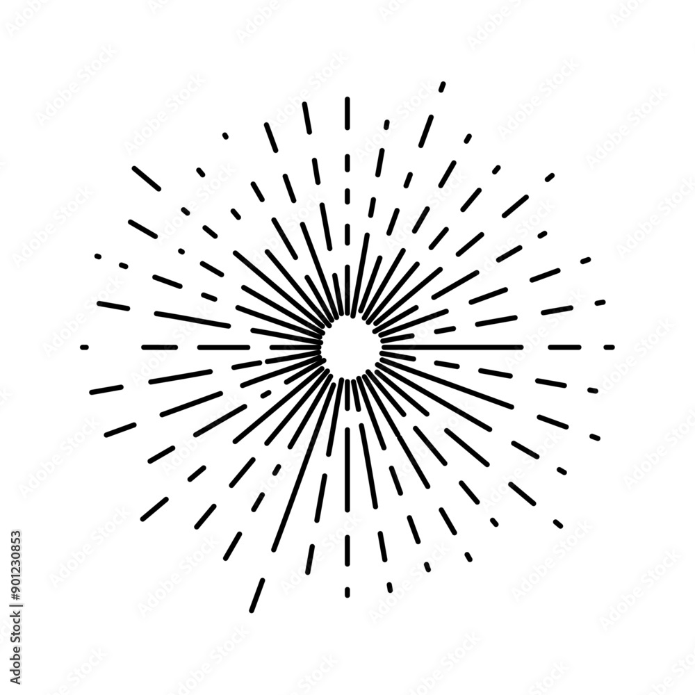 Obraz premium sunburst rays linear design