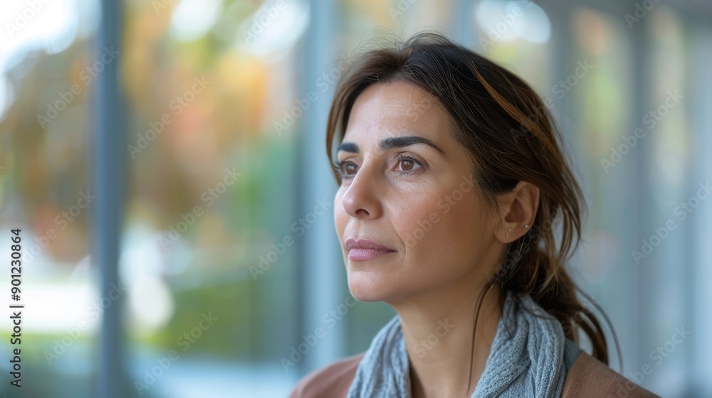 Financial Strain: Profile View of a Stressed Woman with Unpaid Medical Bills and Debt Burden Financial Strain: Profile View of a Stressed Woman with Unpaid Medical Bills and Debt Burden