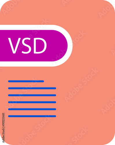 VSD File icon deep and minimal