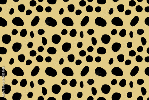 Small dash pattern. Seamless minimal dash pattern, small elements on yellow background.