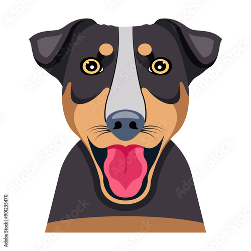 Rottweiler vector designed in flat style 

