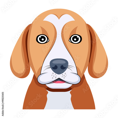 Dog pet vector in flat style 


