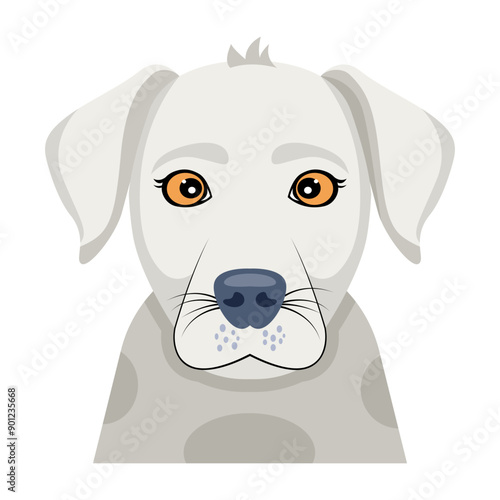 A flat icon of perro dog 

