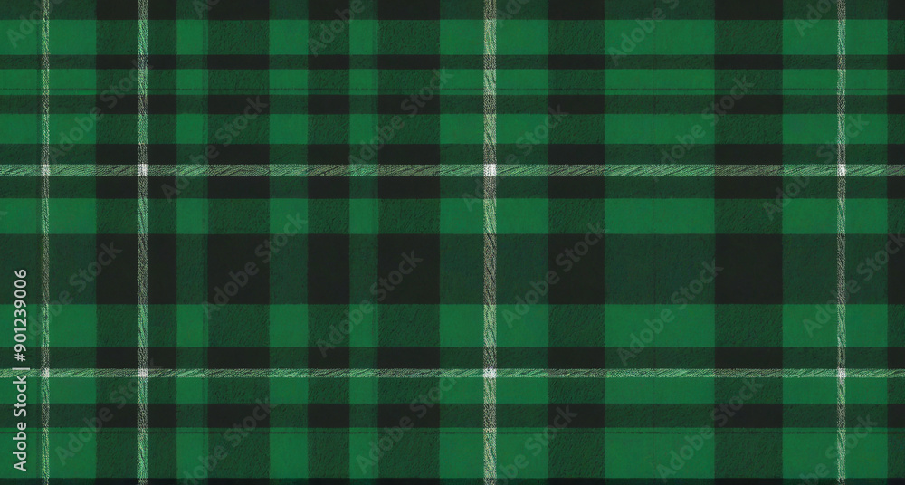green plaid background