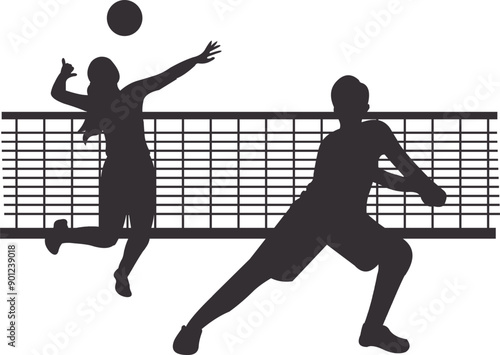 Volleyball Player Silhouette