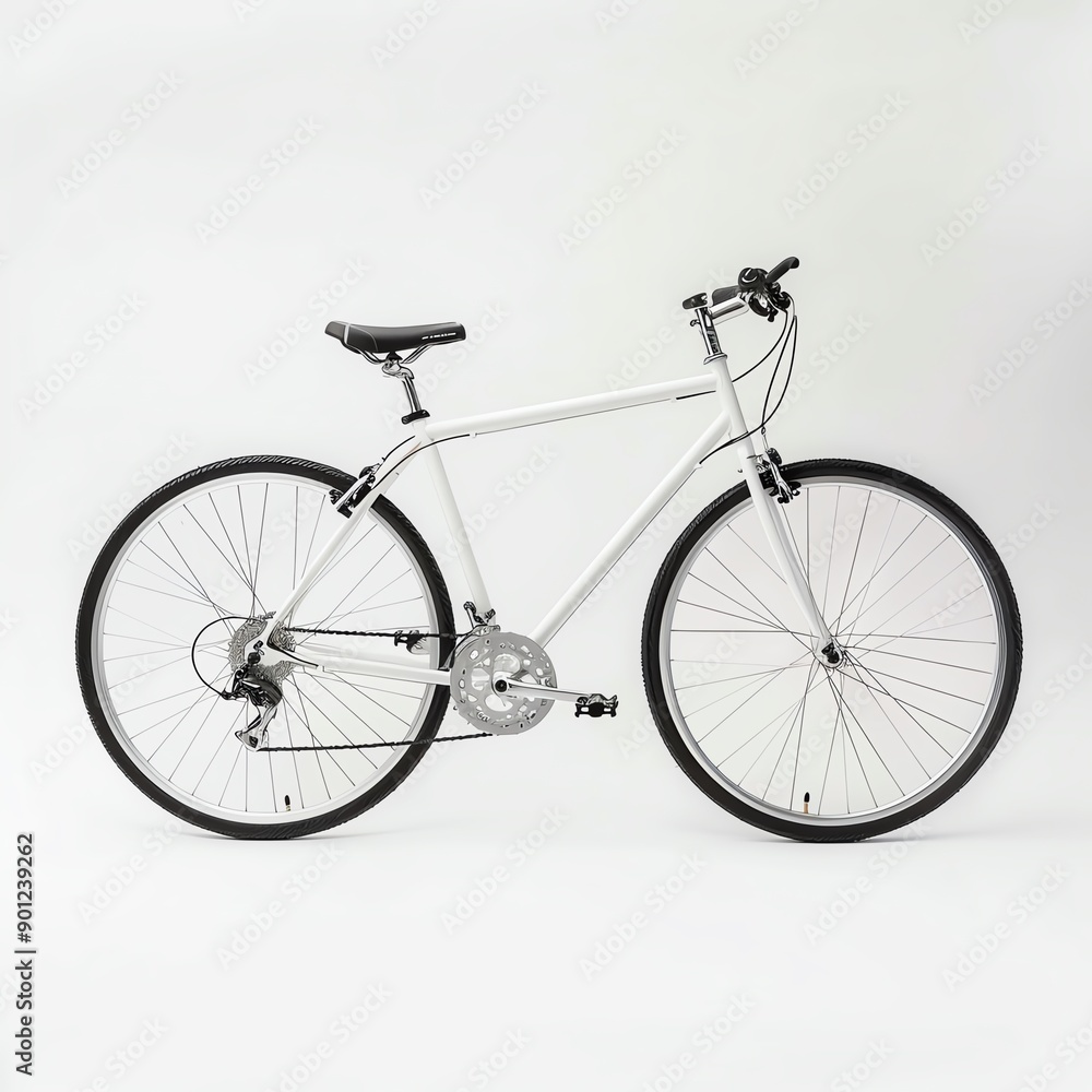 Minimalist white bicycle on a clean background, perfect for showcasing modern design and cycling lifestyle. Minimalist white bicycle on a clean background, perfect for showcasing modern design and cycling lifestyle.