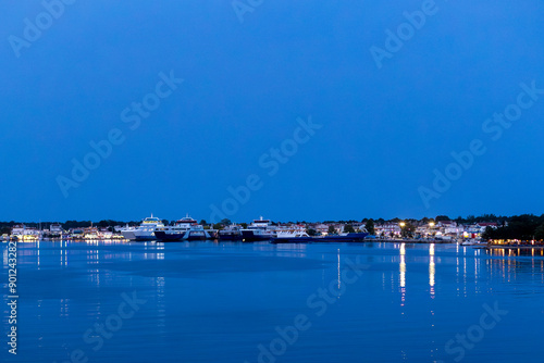 Keramoti, Greece evening view, restaurants photo