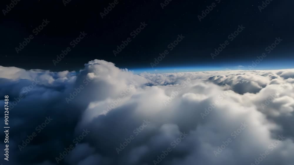 Above The Clouds At Night: A Celestial Journey Above The Clouds At Night: A Celestial Journey