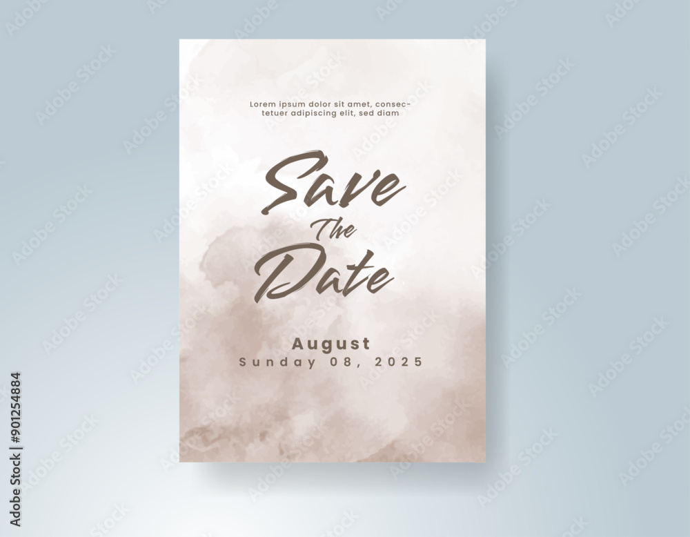 Wedding invitation with abstract watercolor background Wedding invitation with abstract watercolor background