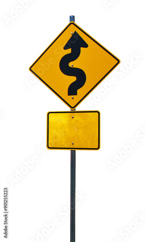 A road sign, an old road sign. Transparent background