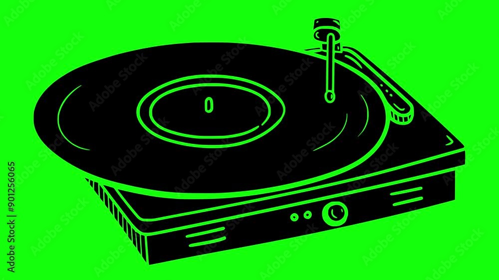vinyl illustration video animation audio musical record silhouette ...