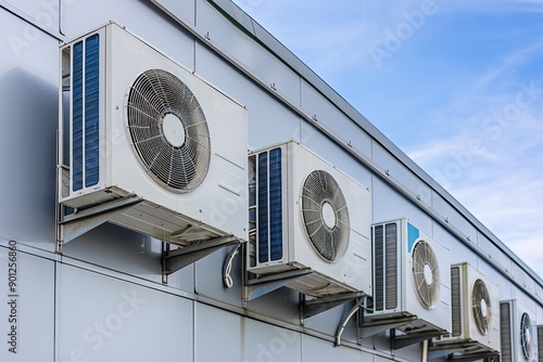 Outdoor HVAC Units on Building photo