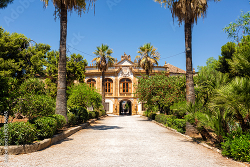 Obraz na plátně Villa Palagonia and beautiful garden