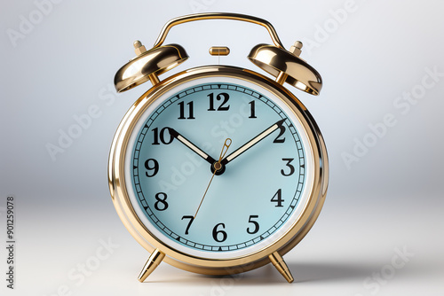 alarm clock, as a way of life, plan correctly. retro clock with an alarm bell button. Transition from winter to summer time.