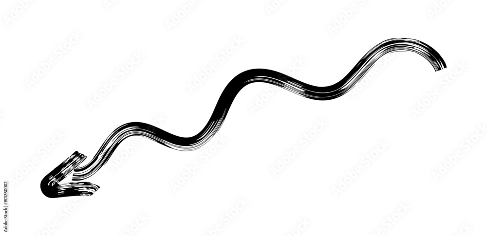 Hand drawn simple arrow drawn with wax crayon, chalk or charcoal. Uneven dry texture for underlining highlighting. Pencil drawn lines, strikethrough, grungy vector isolated on white. Hand drawn simple arrow drawn with wax crayon, chalk or charcoal. Uneven dry texture for underlining highlighting. Pencil drawn lines, strikethrough, grungy vector isolated on white.